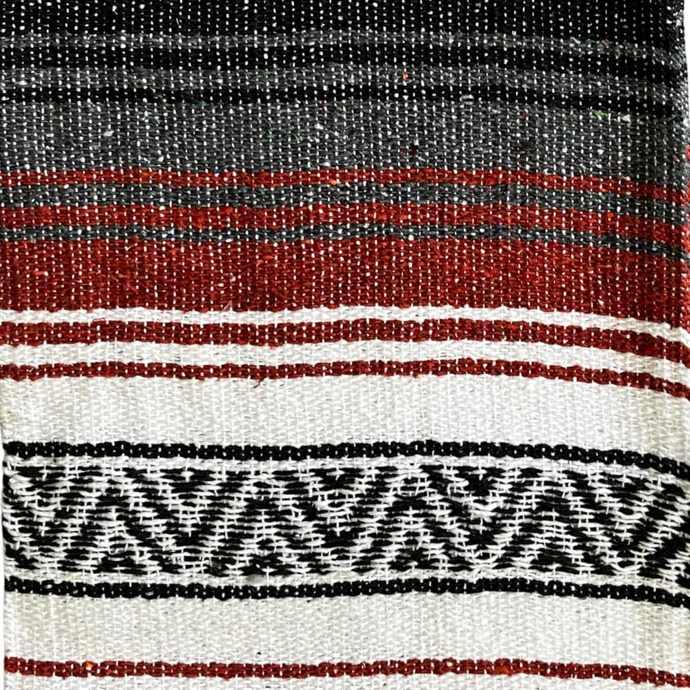 Open Road Goods Blue Mexican Blanket - Authentic Serape Falsa Blanket - Handmade