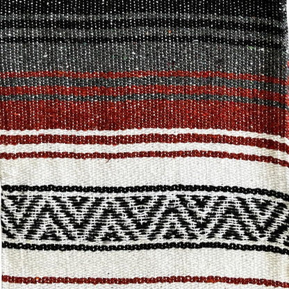 Open Road Goods Blue Mexican Blanket - Authentic Serape Falsa Blanket - Handmade