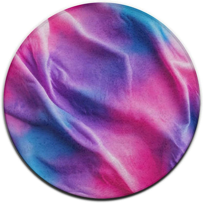 Soft Round Yoga Carpet, Office Chair Decor Round Mat for Carpet and Hardwood Floors Purple Butterfly