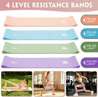 kornsurte Pilates Equipment Kit for Home Workout, 14.5'' Pilates Ring and Ball Set, Resistance Bands, Ankle Weights, Pilates Essentials Starter Set for Beginners Toning Strength