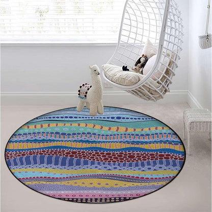 Emerald Fern Green Round Area Rugs,Indoor Throw Runner Circle Rug Entryway Doormat Floor Carpet Pad Yoga Mat for Bedroom Living Room Circuit Board Diagram Diameter 39.4 in