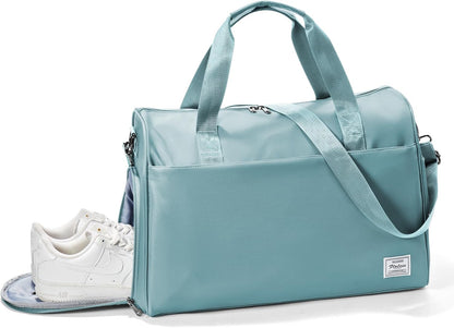 Gym Bag Womens Mens with Shoes Compartment and Wet Pocket Travel Duffel Bag for Women for Plane Sport Gym Tote Bags Swimming Yoga Waterproof Weekend Overnight Carry on Bag Hospital Holdalls - Colors B
