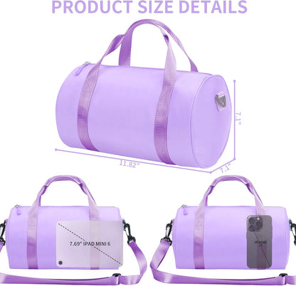 Ballet Dance Bag Mini Gym Bag Lightweight Small Duffle Bag 10L Cute Crossbody Bag for Yoga Swimming Sport (Black)