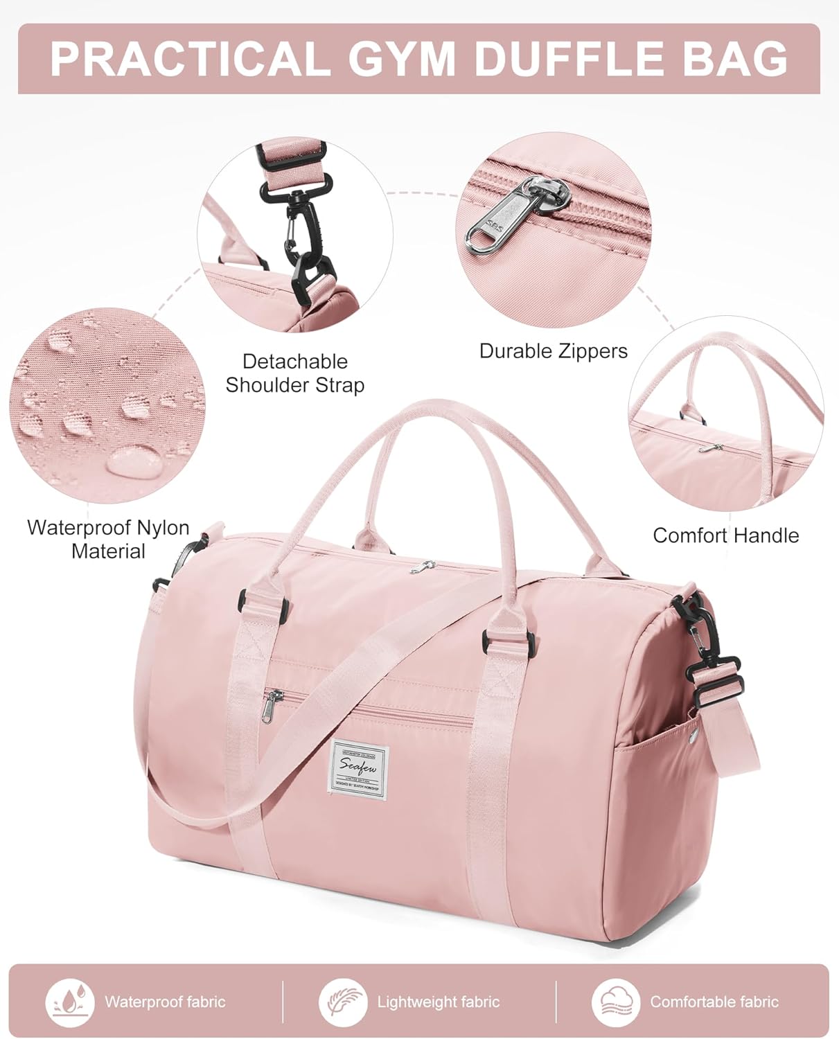 Gym Bag Womens Mens with Shoes Compartment and Wet Pocket Travel Duffel Bag for Women for Plane Sport Gym Tote Bags Swimming Yoga Waterproof Weekend Overnight Carry on Bag Hospital Holdalls - Colors A