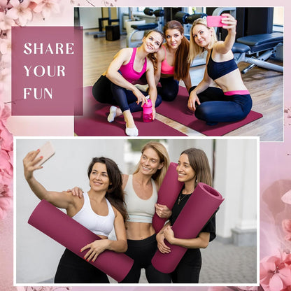 Timgle 12 Pack Yoga Mat Bulk, 4mm Thick Extra Long Sports Mat Anti Slip Tear Resistant Yoga Exercise Set for Fitness Stretching Home Workout Gym and Studio