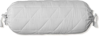 Saffron Quilted Bolster Pillow Cover (Brown, 8" Diameter x24 Long (20 cm x 60 cm))