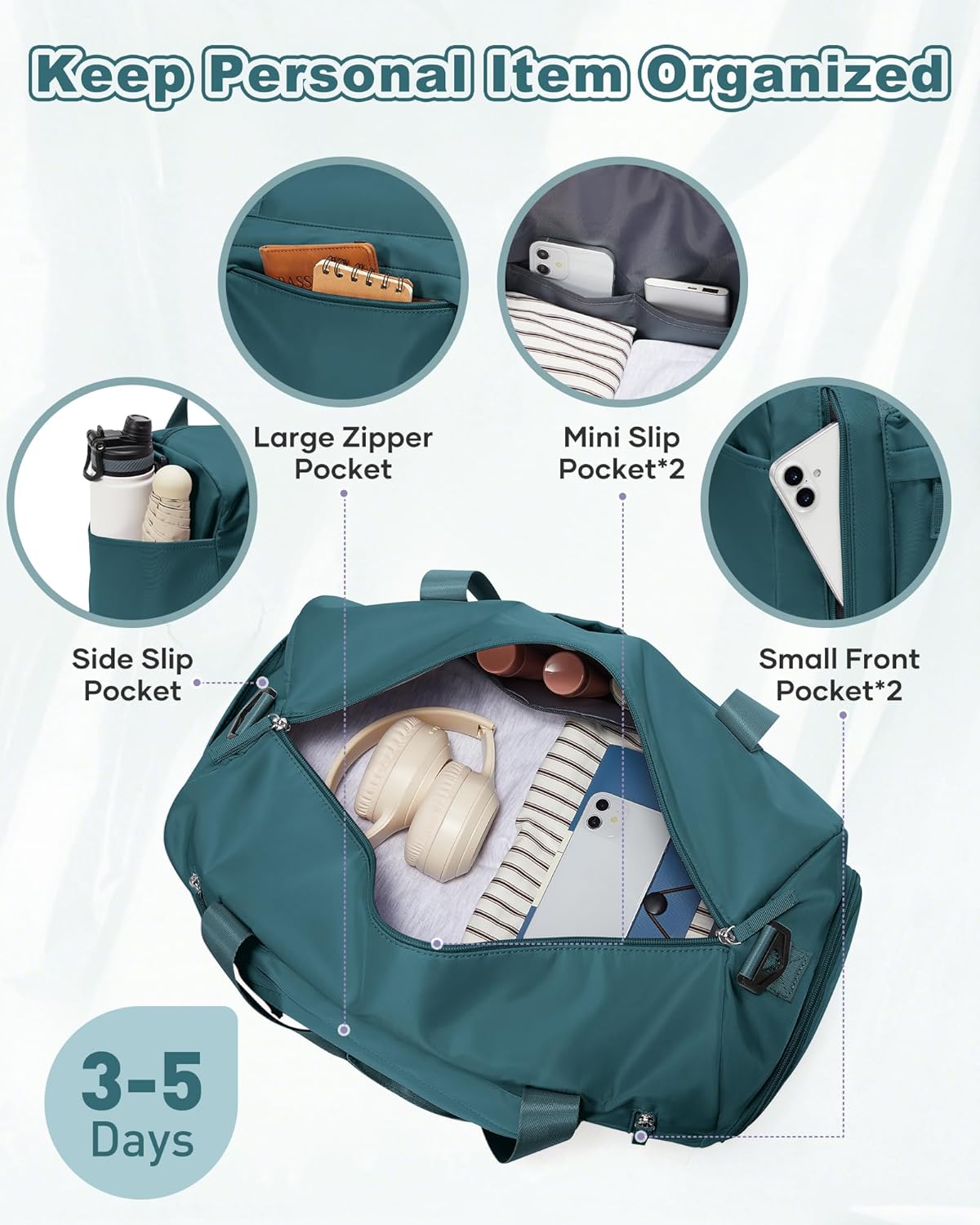 Gym Bag Womens Mens with Shoes Compartment and Wet Pocket Travel Duffel Bag for Women for Plane Sport Gym Tote Bags Swimming Yoga Waterproof Weekend Overnight Carry on Bag Hospital Holdalls - Colors C