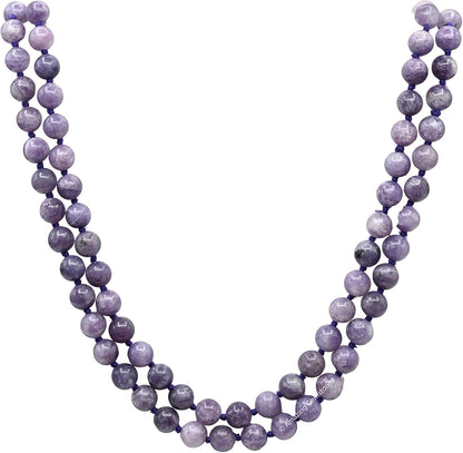 Amazing Gemstone 108 Beads Handmade Mala (Knotted, Rudraksha) - Colors B