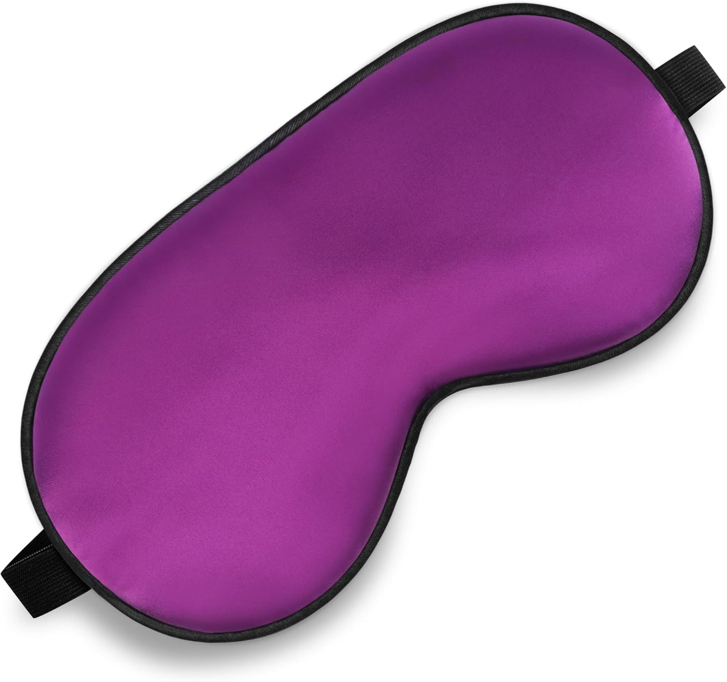 Sleep Mask, Silk Eye Mask for Sleeping with Adjustable Strap, Satin Blackout Sleeping Eye Mask for Men&Women, Comfortable Blindfold Eyeshade for Night Sleep(Black)