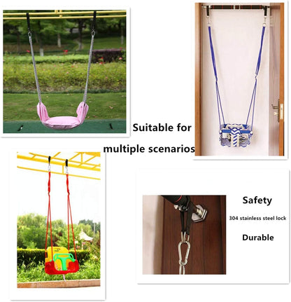 Short Straps Tree Swing Strap Hanging Kit,Hammock Straps 2 Pcs 9.84inches with 2 Pcs Heavy Duty Hook Clasps for Swing Hammocks Yoga Seat Sandbags Gym Equipment Pulley System