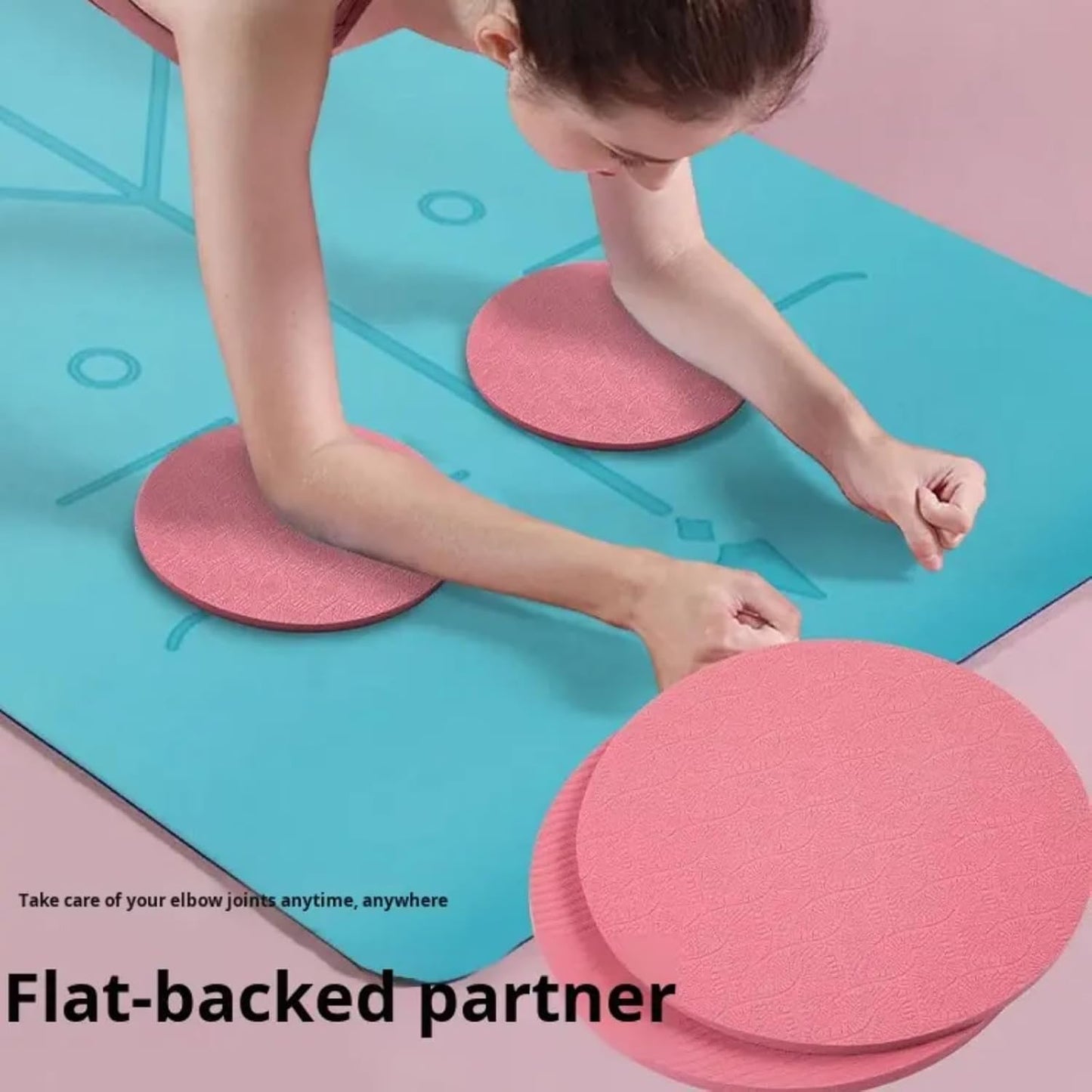 2-piece set yoga knee pads and exercise mats - super thick anti slip support for thick boards, gardening, push ups, knees, Pilates, and floor exercises - knees, elbows, wrists