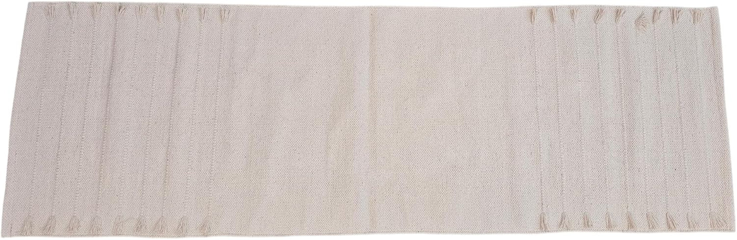 Handmade Organic Cotton Yoga Mat - Eco-Friendly Hand-Woven Runner Rug - Non-Toxic, Chemical-free and All Natural Cloth Yoga Mat - Non Slip & Thick, Comfortable Extra-Long Fitness Rug Exercise, Workout