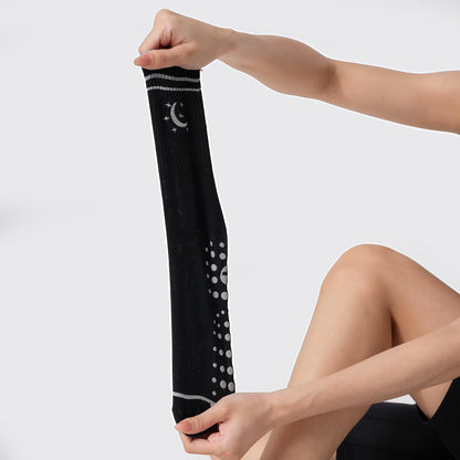 COOLMATE Pilates Socks with Grips for Women, Yoga Socks, Crew Non Slip Women for Barre, Pilates Gifts for Women - Colors B