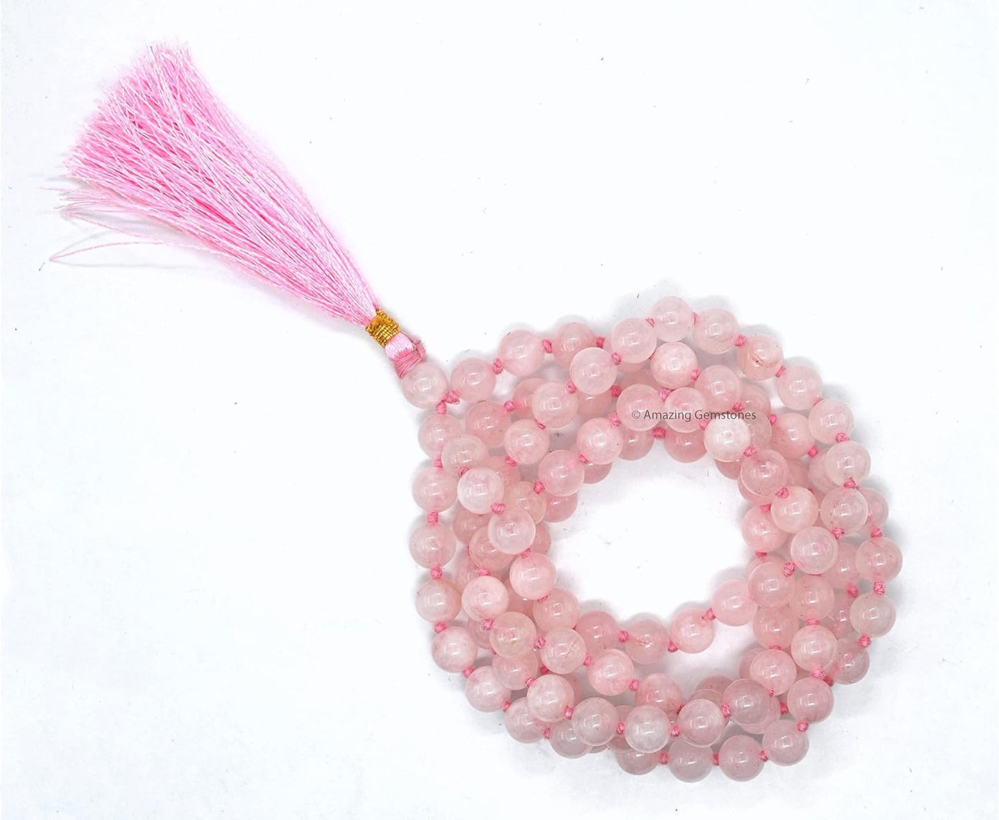 Amazing Gemstone 108 Beads Handmade Mala (Knotted, Rudraksha) - Colors B