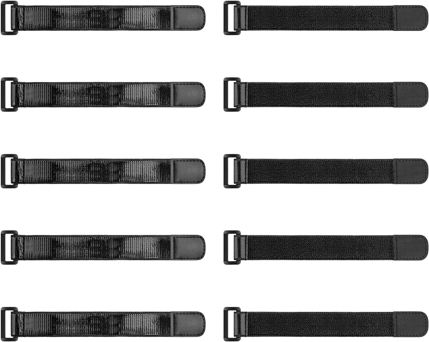 Trilancer Elastic Cinch Straps with Anti-Slip Strips, 24 "x 2" (4 Pack) Multipurpose Hook and Loop Bundling Straps for Hose, Cords, Bike, Luggage, Camping, Yoga Mats