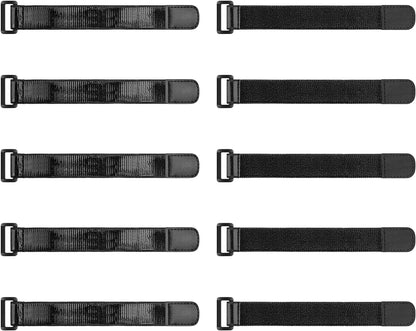 Trilancer Elastic Cinch Straps with Anti-Slip Strips, 24 "x 2" (4 Pack) Multipurpose Hook and Loop Bundling Straps for Hose, Cords, Bike, Luggage, Camping, Yoga Mats