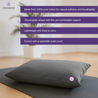 Yoga Pillow, Yoga Pillow for Meditation Practices, Versatile Meditation Bolster, Comfortable Floor & Kneeling Pillow, Iyengar yoga pilow - Comfort for Every Practice