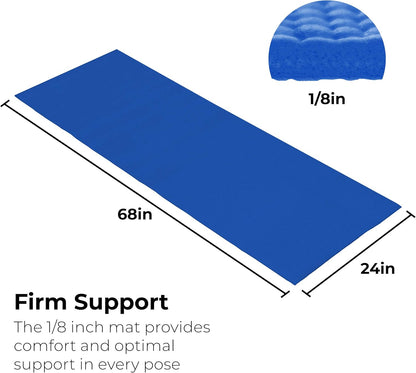 10-Pack Yoga Mat, 68" x 24" Non Slip Exercise Mat, 4mm Thick Gym Mat for Fitness and Stretching, Bulk Non Toxic Yoga Mats for Schools and Studios