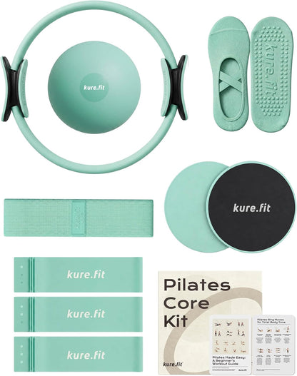 Pilates Kit for Women – Home Pilates Equipment Set with Ring, Ball & Resistance Bands | Pilates Starter Kit with Accessories in Gift Box