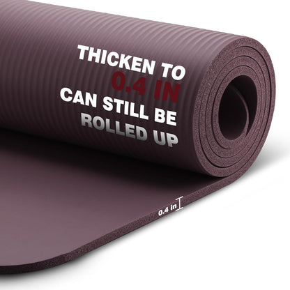 KEEP Extra Thick NBR Yoga Mat for Women & Men, 10mm Thick, 72”x24” Large Exercise Mat with Non-Slip Workout Mat for Yoga, Pilates, Stretching, Meditation – Wide & Cushioned Fitness Mat