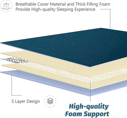MAXYOYO Bohemian Retro Mattress Boho Floral Japanese Futon Mattress Tatami Floor Mat Foldable Portable Camping, Sleeping Pad, Lounger Couch Bed Full Size