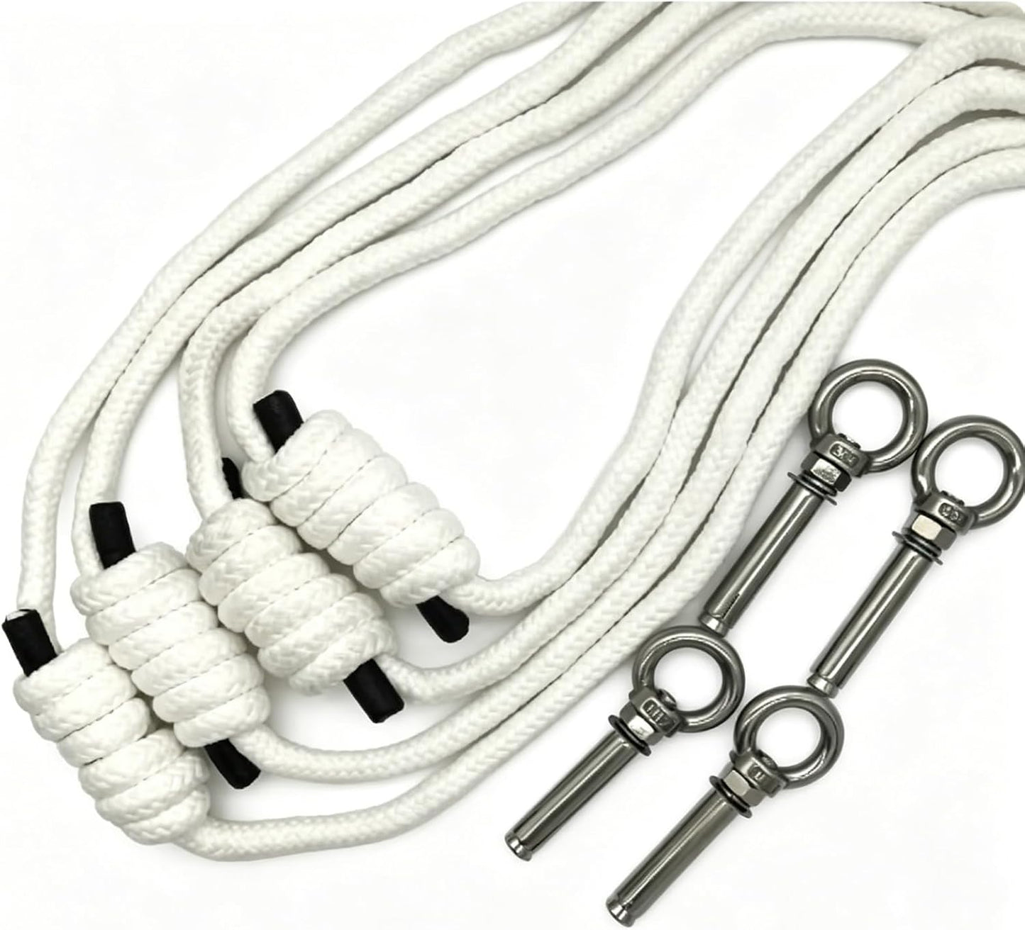 Upgraded Yoga Wall Ropes, Extra Thick Cotton Yoga Strap with Reinforced Knots, Durable Yoga Inversion Ropes for Flexibility Training, Suitable for Yoga Studio, Home Gym