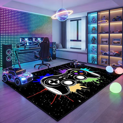 Game Controller Rugs for Bedroom Boys Living Room Gamer Gamepad Red Carpets Floor Mat Player Indoor Mats Gaming Art Design Home Decor Crystal Doormat Yoga Mats 3'x5'