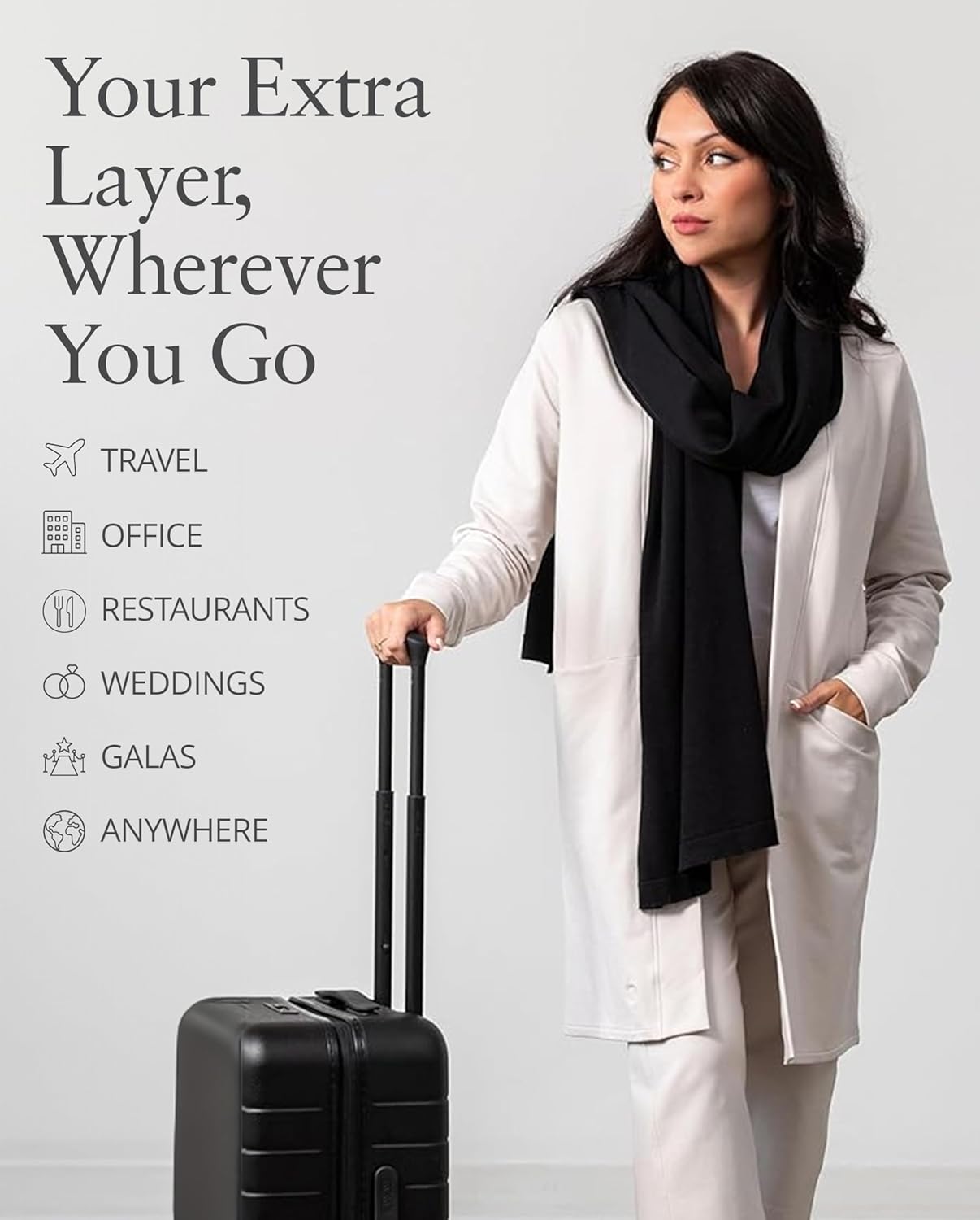 zestt Dreamsoft Travel Scarf, Wrap and Shawl for Women, Organic Cotton