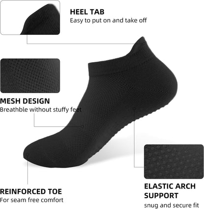 Acetin 4 Pairs Grip Socks Pilates Socks for Women