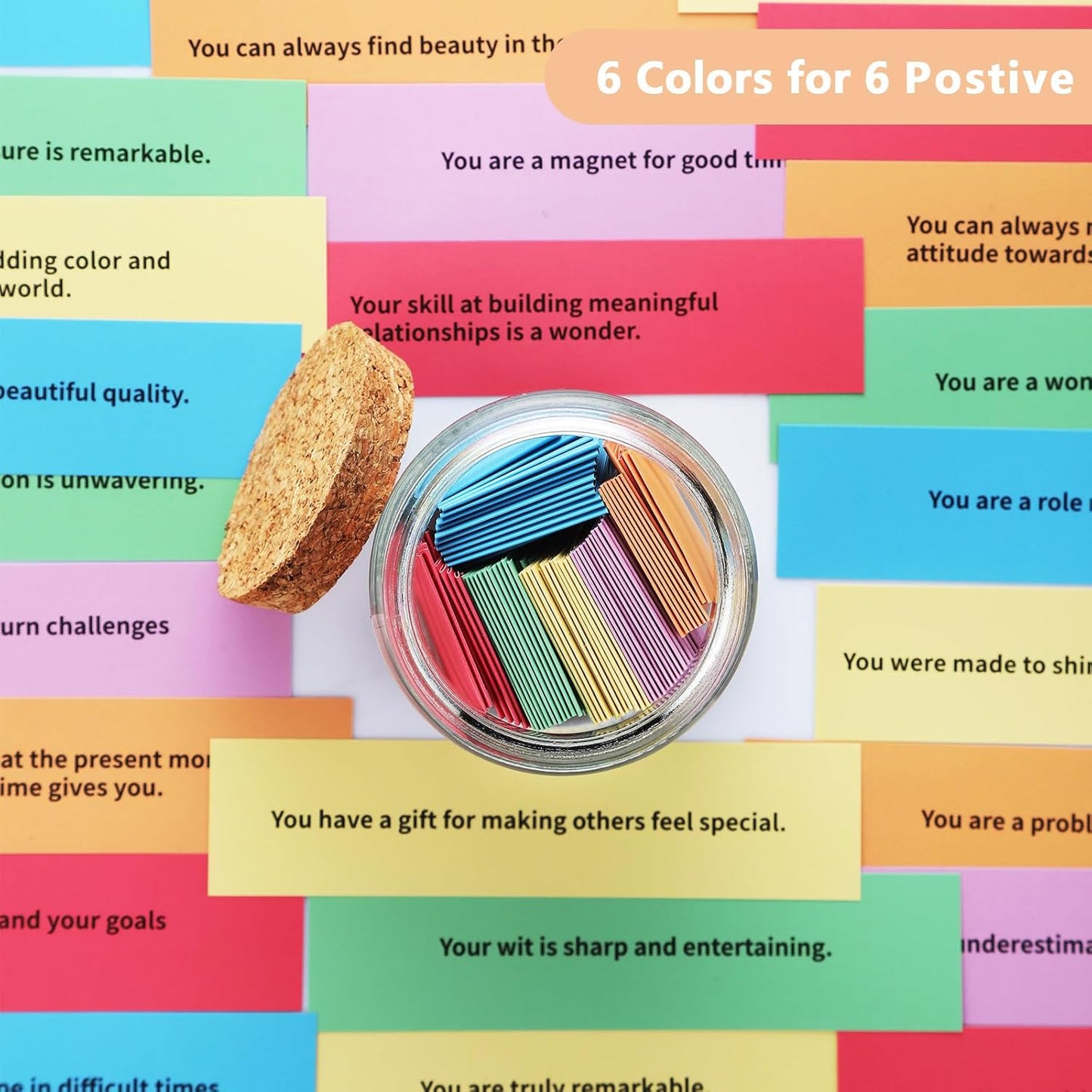 Mindfulness Affirmation Jar for Women,Mindful Meditation Cards,Self Care Relaxation Mental Health Stress Anxiety Relief Gifts for Women Men Friend Therapist,Yoga Retreat Therapy Meditation Accessories