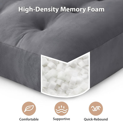 Meditation Floor Pillow Set of 1, Square Large Pillows Seating for Adults, Meditation Cushion Pillow,Tufted Corduroy Cushion for Tatami Living Room or Yoga, Light Gray, 22x22 Inch