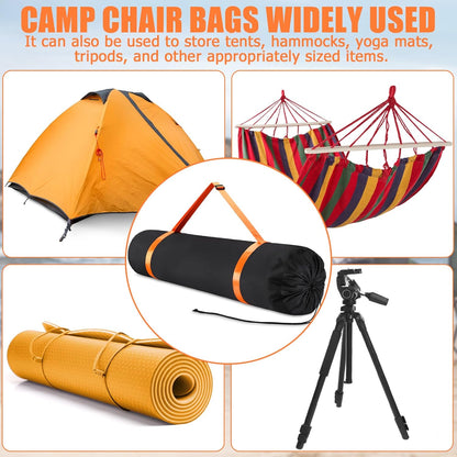 TOBWOLF Extra Large Portable Chair Bag, 51"x11" Folding Camping Chair Storage Bag with Shoulder Strap, Heavy Duty Carrying Sack for Foldable Outdoor Lawn Fishing Chairs, Hammock, Tent, Yoga Mat
