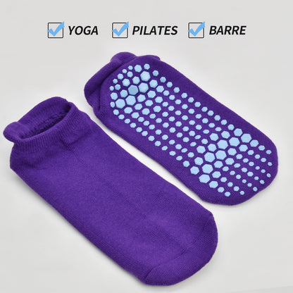 ELUTONG Pilates Non Slip Grip Socks for Women 1-4 Pairs Yoga Barre Ballet Workout Hospital Grippy Sock