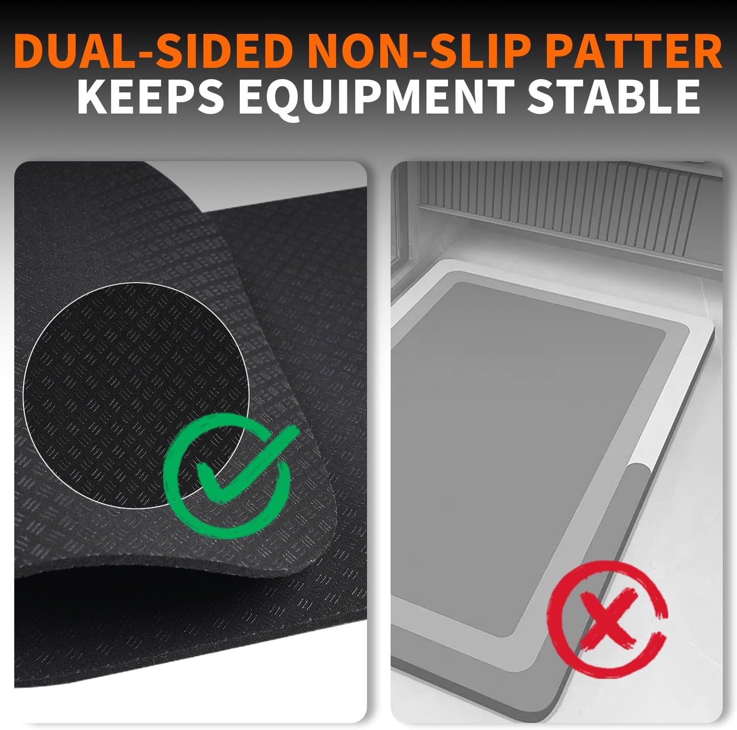 Stepwaver Walking Pad Mat for Carpet, Treamill Mat for Hardwood Floors, High Density, 0.2" Thickness, Folable, Floor Protection Mats for Bike, Elliptical, Treadmill