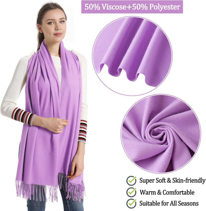 Pashmina Scarf and Shawl - Soft Women Pashminas Wrap for Wedding Evening Party dresses