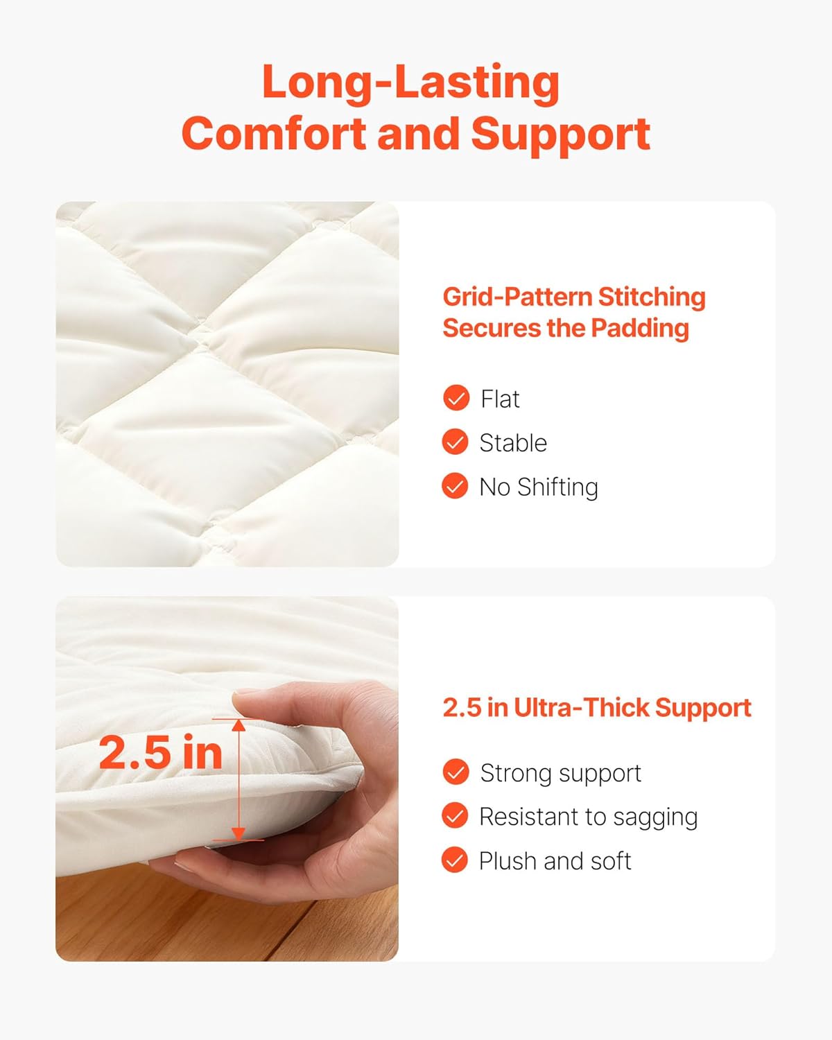 VEVOR Japanese Floor Mattress, Futon Mattress, 100% High Density Comfortable Foam, Foldable Tatami Mat with Storage Bag, Sleeping Pad for Camping Dormitory Yoga