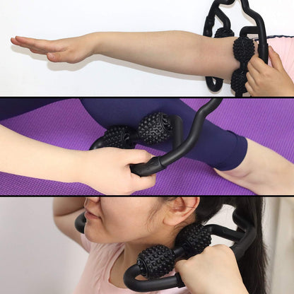 Cellulite Massage Tool, Anti-Cellulite Roller- Lymphatic Drainage Massager - Muscle Roller, Deep Fascia Massage, Dimpled Skin Removal, Legs/Thighs/Buttocks, Smooth Skin (14 Wheel - Blue)