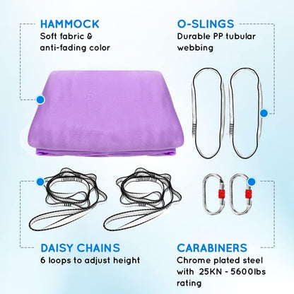 Yes4All Aerial Yoga Hammock 5.5 Yards, 198 Inches Height Aerial Silks, Yoga Trapeze Increasing Strength, Flexibility and Balance
