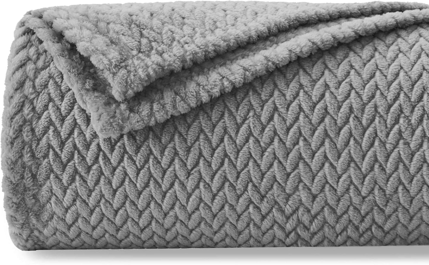 NEWCOSPLAY Super Soft Throw Blanket Light Purple Premium Silky Flannel Fleece Leaves Pattern Lightweight Bed Blanket All Season Use (Light Purple, Throw(50"x60")) - Colors A