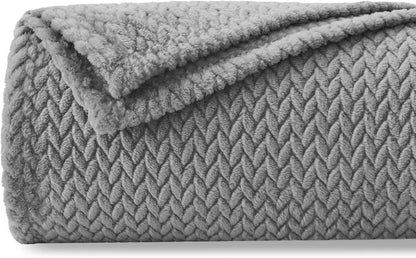 NEWCOSPLAY Super Soft Throw Blanket Light Purple Premium Silky Flannel Fleece Leaves Pattern Lightweight Bed Blanket All Season Use (Light Purple, Throw(50"x60")) - Colors A