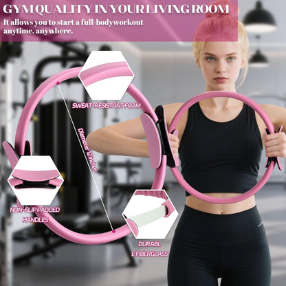 14 Pcs Pilates Kit Home Workout Kit for Women,Pilates Equipment Kit for Gym Studio Travel