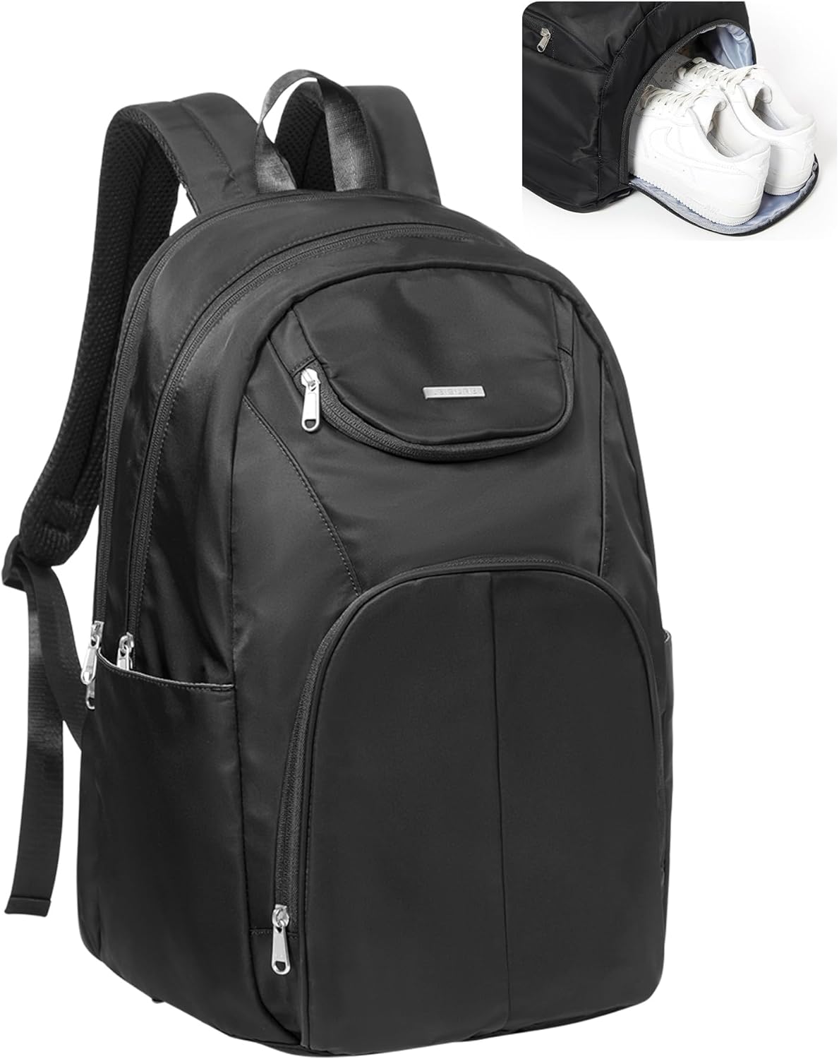Gym Backpack for Women Men,Cheer bag,Lightweight Gym Bag with Shoe Compartment, Waterproof Sports Backpack with Wet Pocket, Black