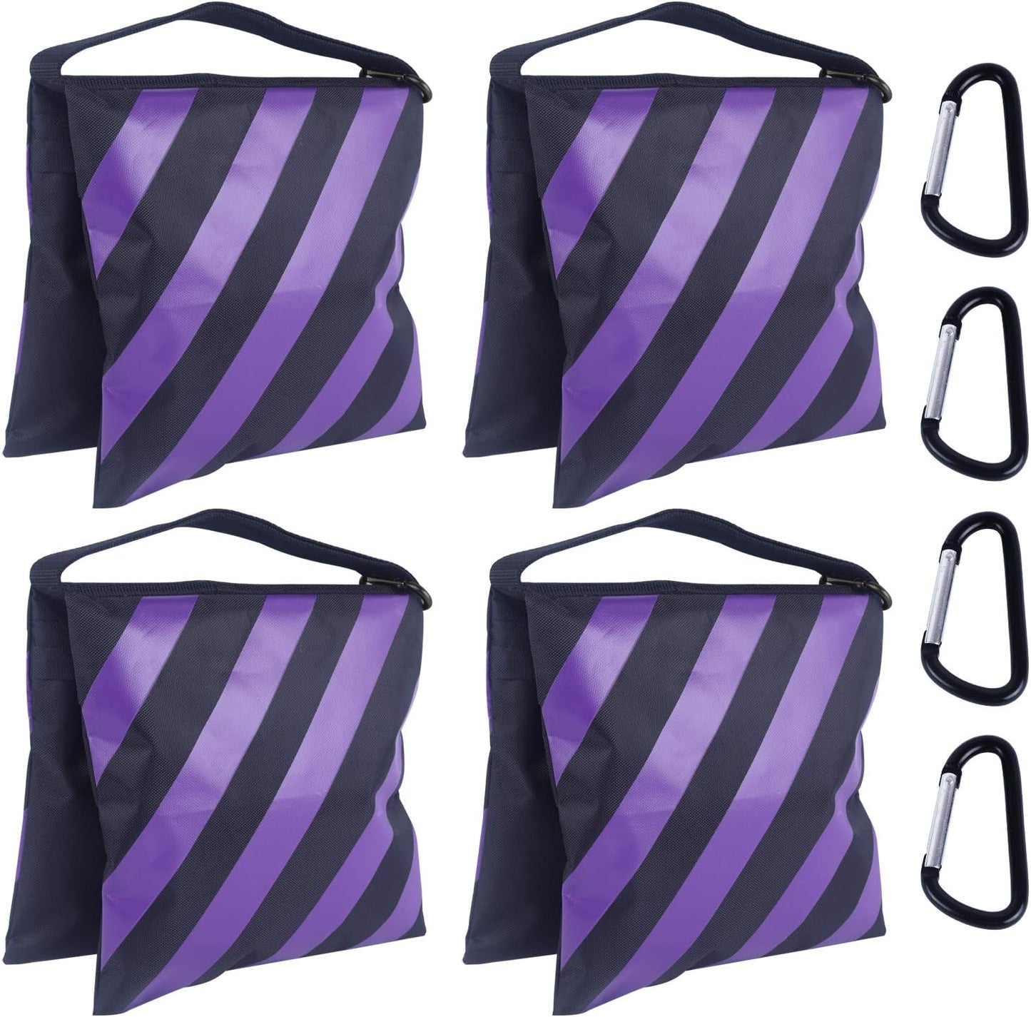 ABCCANOPY Photography Sandbag for Video Stand, Heavy Duty Weight Bags for Light Tripod, Camping Chair, 4 Packs (Black) No Sand