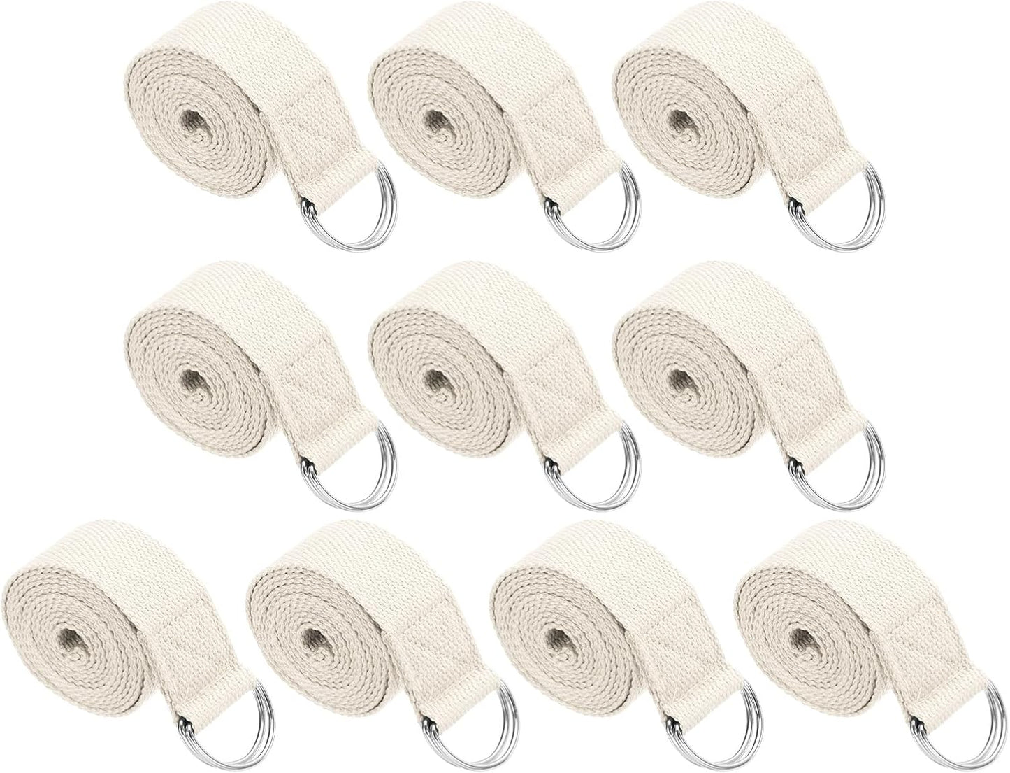 PATIKIL Yoga Strap for Stretching, Cotton Yoga Belt with Adjustable Metal D-Ring Buckle Stretch Band for Fitness Pilates