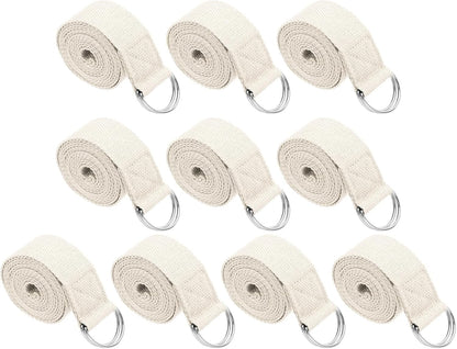 PATIKIL Yoga Strap for Stretching, Cotton Yoga Belt with Adjustable Metal D-Ring Buckle Stretch Band for Fitness Pilates