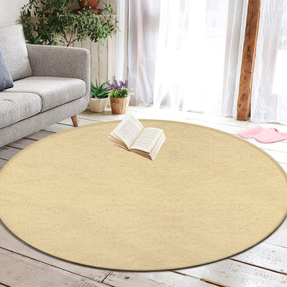 Women's Large Home Decor Mat, Soft Round Yoga Carpet, Non Slip Machine Washable Home Office Circle Rug Purple