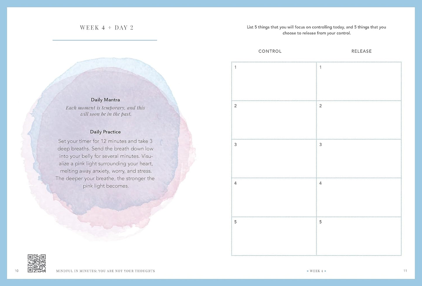 Mindful in Minutes: You Are Not Your Thoughts: An 8-Week Guided Meditation Journal