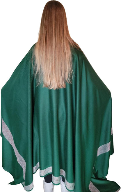 Soft Premium Wool Blend Meditation Shawl - Large Unisex Prayer Wrap, Oversize Scarf & Versatile Blanket