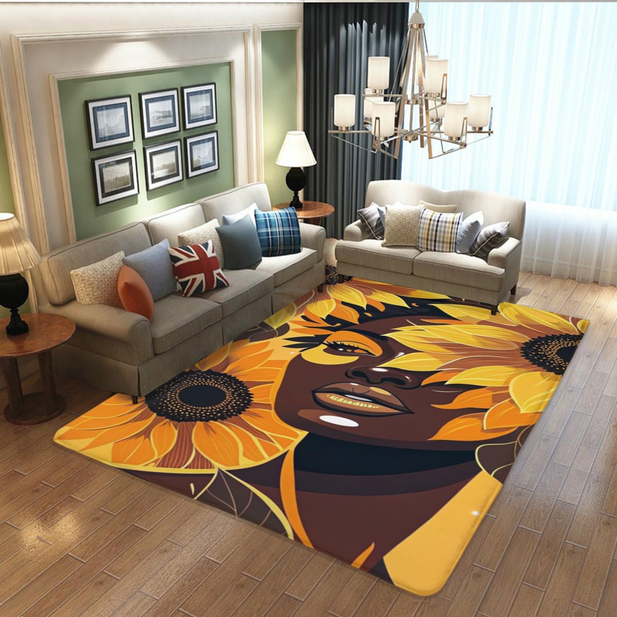 Butterfly Carpet Area Rug - Lovely Butterflies Printed Carpets for Kids Butterfly Theme Living Room Indoor Bedroom Decor Soft Polyester Yoga Mat 2'x3'
