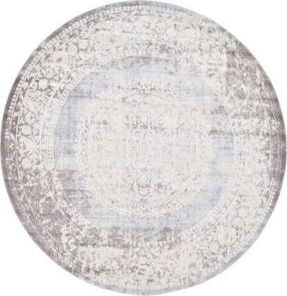 Unique Loom New Classical Collection Area Rug - Olwen (4'Round, Purple/ Gray)
